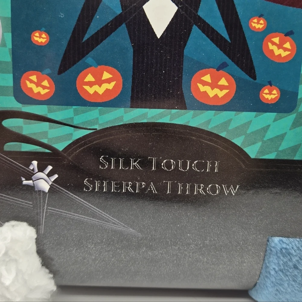 Disney Nightmare Before Christmas Silk Touch Sherpa Throw Blanket Night Stroll